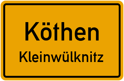 Straßenverzeichnis Köthen Kleinwülknitz