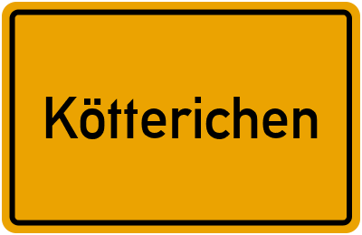 Ortsschild von Gemeinde Kötterichen in Rheinland-Pfalz