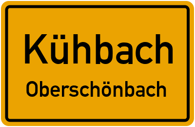 Straßenverzeichnis Kühbach Oberschönbach