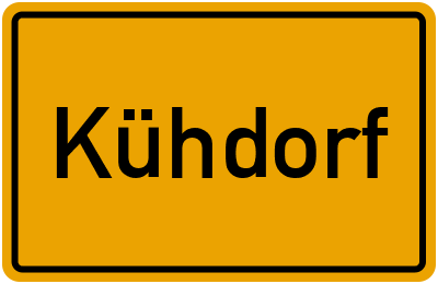 Ortsschild von Gemeinde Kühdorf in Thüringen