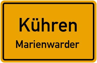 Straßenverzeichnis Kühren Marienwarder