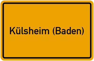 Ortsschild von Stadt Külsheim (Baden) in Baden-Württemberg