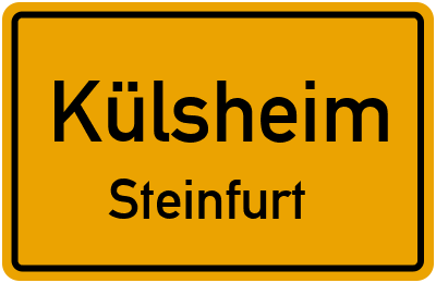 Straßenverzeichnis Külsheim Steinfurt