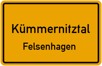 Straßenverzeichnis Kümmernitztal Felsenhagen