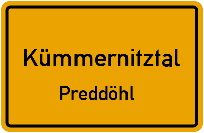 Straßenverzeichnis Kümmernitztal Preddöhl