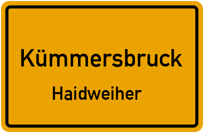 Straßenverzeichnis Kümmersbruck Haidweiher