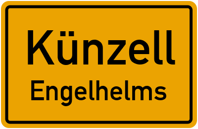 Ortsschild Künzell Engelhelms