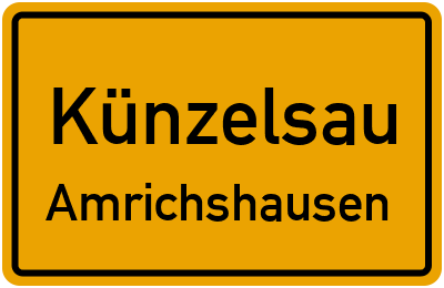 Straßenverzeichnis Künzelsau Amrichshausen