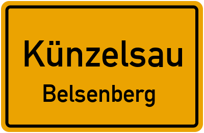 Straßenverzeichnis Künzelsau Belsenberg