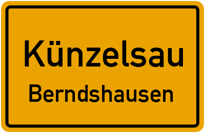 Straßenverzeichnis Künzelsau Berndshausen
