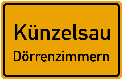 Straßenverzeichnis Künzelsau Dörrenzimmern