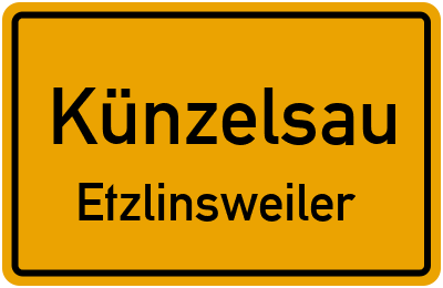 Straßenverzeichnis Künzelsau Etzlinsweiler