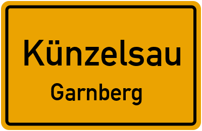 Straßenverzeichnis Künzelsau Garnberg