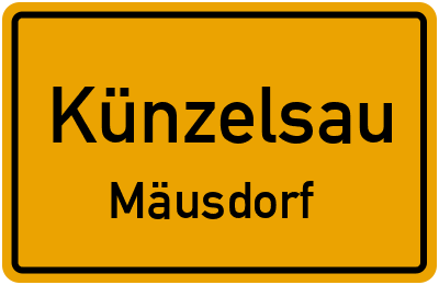 Straßenverzeichnis Künzelsau Mäusdorf