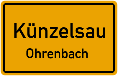 Straßenverzeichnis Künzelsau Ohrenbach