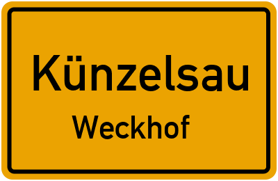 Straßenverzeichnis Künzelsau Weckhof