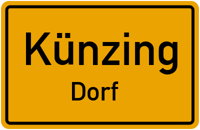 Ortsschild Künzing Dorf