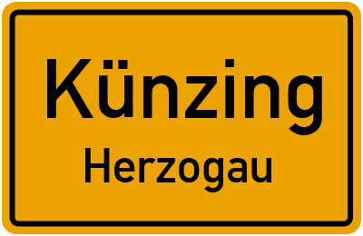 Ortsschild Künzing Herzogau