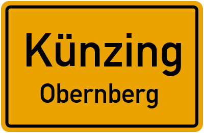 Ortsschild Künzing Obernberg