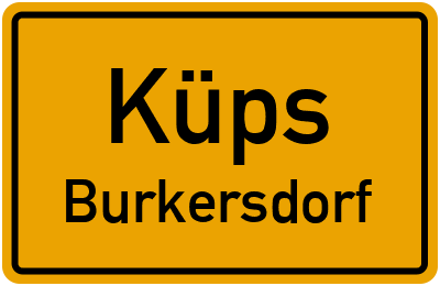 Ortsschild Küps Burkersdorf