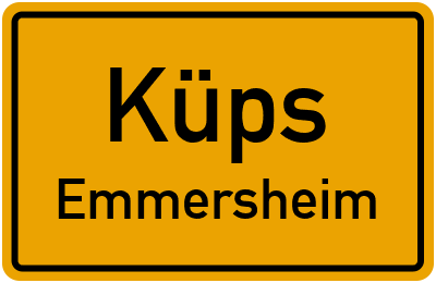 Straßenverzeichnis Küps Emmersheim