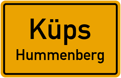 Ortsschild Küps Hummenberg