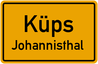 Straßenverzeichnis Küps Johannisthal