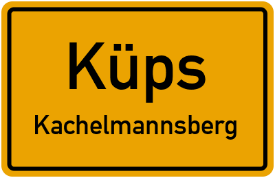 Straßenverzeichnis Küps Kachelmannsberg