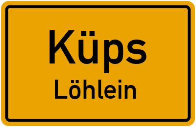 Straßenverzeichnis Küps Löhlein