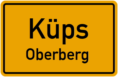 Ortsschild Küps Oberberg