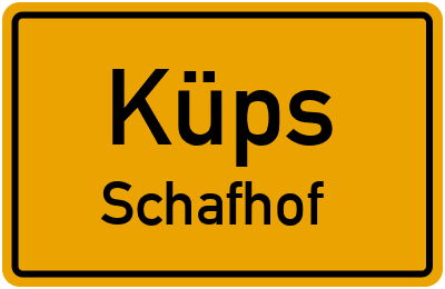 Straßenverzeichnis Küps Schafhof