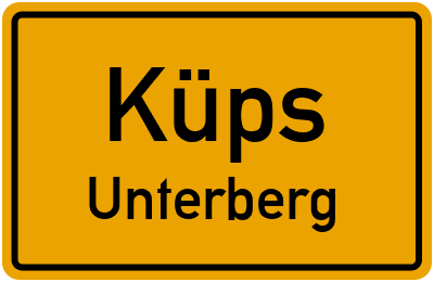 Ortsschild Küps Unterberg