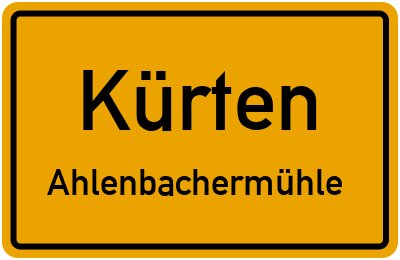 Straßenverzeichnis Kürten Ahlenbachermühle