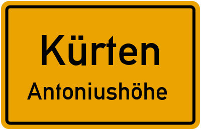 Straßenverzeichnis Kürten Antoniushöhe