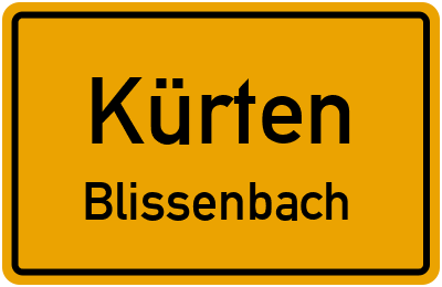 Ortsschild Kürten Blissenbach