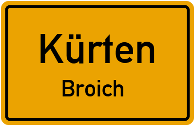 Ortsschild Kürten Broich