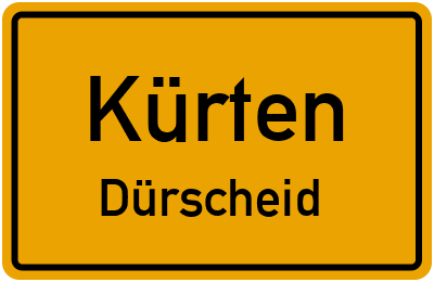 Straßenverzeichnis Kürten Dürscheid