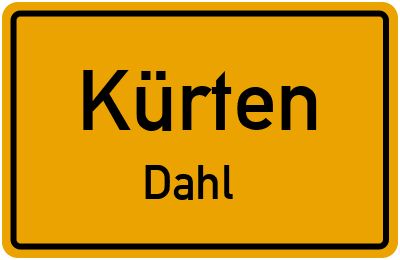 Straßenverzeichnis Kürten Dahl