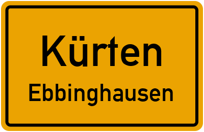 Straßenverzeichnis Kürten Ebbinghausen
