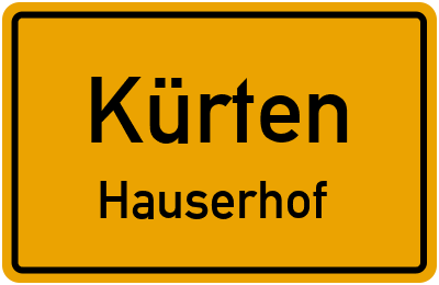 Straßenverzeichnis Kürten Hauserhof