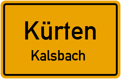 Straßenverzeichnis Kürten Kalsbach
