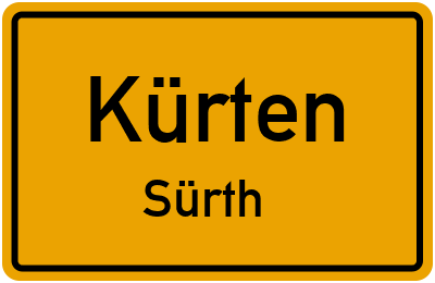 Ortsschild Kürten Sürth
