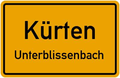Straßenverzeichnis Kürten Unterblissenbach