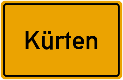 Ortsschild von Gemeinde Kürten in Nordrhein-Westfalen