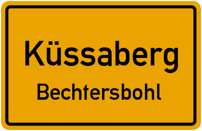 Ortsschild Küssaberg Bechtersbohl