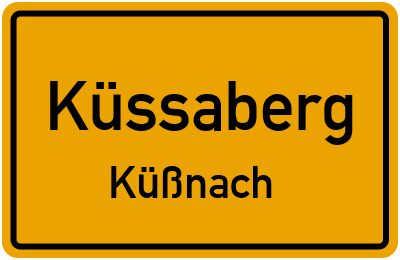 Ortsschild Küssaberg Küßnach