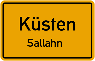 Straßenverzeichnis Küsten Sallahn