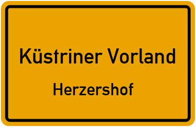 Straßenverzeichnis Küstriner Vorland Herzershof