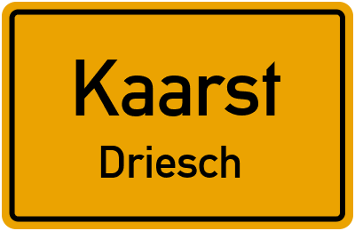 Ortsschild Kaarst Driesch