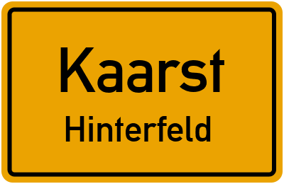 Straßenverzeichnis Kaarst Hinterfeld
